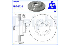 Brzdový kotouč DELPHI BG5037