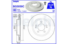 Brzdový kotúč DELPHI BG5050C