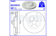 Brzdový kotouč DELPHI BG5063C