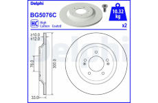 Brzdový kotouč DELPHI BG5076C