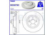 Brzdový kotouč DELPHI BG5078C