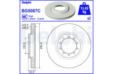 Brzdový kotouč DELPHI BG5087C