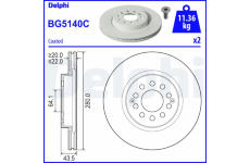 Brzdový kotouč DELPHI BG5140C