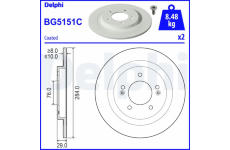 Brzdový kotouč DELPHI BG5151C