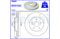 Brzdový kotouč DELPHI BG5152C