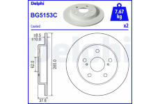 Brzdový kotouč DELPHI BG5153C