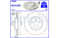 Brzdový kotouč DELPHI BG5160C