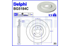 Brzdový kotouč DELPHI BG5184C