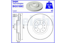 Brzdový kotouč DELPHI BG5188C