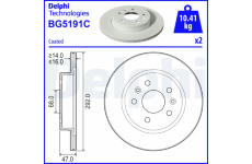 Brzdový kotouč DELPHI BG5191C