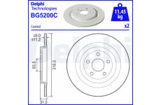 Brzdový kotouč DELPHI BG5200C