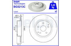 Brzdový kotouč DELPHI BG5213C