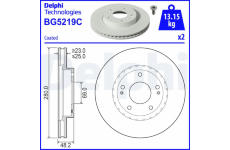 Brzdový kotouč DELPHI BG5219C