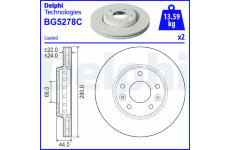 Brzdový kotouč DELPHI BG5278C