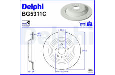 Brzdový kotouč DELPHI BG5311C
