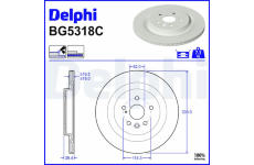 Brzdový kotouč DELPHI BG5318C