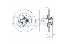 Brzdový kotúč DELPHI BG9025RS