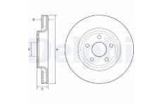 Brzdový kotouč DELPHI BG9121C