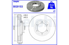 Brzdový kotouč DELPHI BG9153