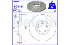 Brzdový kotouč DELPHI BG9191
