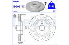 Brzdový kotouč DELPHI BG9211C