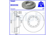 Brzdový kotouč DELPHI BG9356