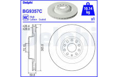 Brzdový kotúč DELPHI BG9357C