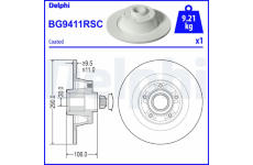 Brzdový kotouč DELPHI BG9411RSC