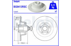 Brzdový kotúč DELPHI BG9413RSC