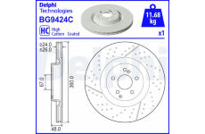 Brzdový kotouč DELPHI BG9424C