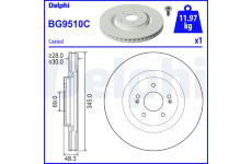 Brzdový kotouč DELPHI BG9510C