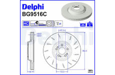 Brzdový kotouč DELPHI BG9516C