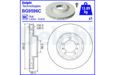 Brzdový kotouč DELPHI BG9596C