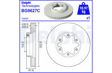Brzdový kotouč DELPHI BG9627C