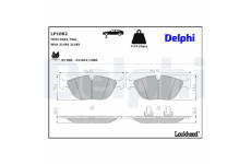 Sada brzdových platničiek kotúčovej brzdy DELPHI LP1002