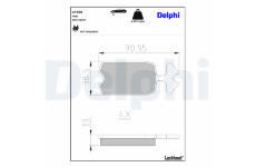Sada brzdových destiček, kotoučová brzda DELPHI LP100