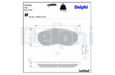 Sada brzdových platničiek kotúčovej brzdy DELPHI LP1010