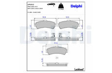 Sada brzdových platničiek kotúčovej brzdy DELPHI LP1012