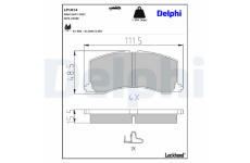 Sada brzdových destiček, kotoučová brzda DELPHI LP1014