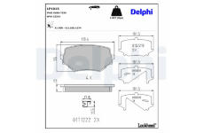Sada brzdových destiček, kotoučová brzda DELPHI LP1015