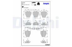 Sada brzdových platničiek kotúčovej brzdy DELPHI LP1024