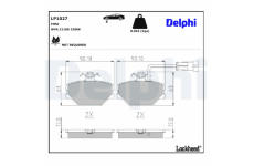Sada brzdových platničiek kotúčovej brzdy DELPHI LP1027