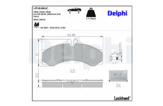 Sada brzdových destiček, kotoučová brzda DELPHI LP1046LC