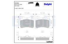 Sada brzdových platničiek kotúčovej brzdy DELPHI LP1051