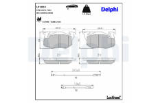 Sada brzdových destiček, kotoučová brzda DELPHI LP1053