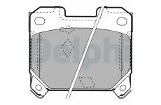 Sada brzdových destiček, kotoučová brzda DELPHI LP1062