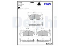 Sada brzdových destiček, kotoučová brzda DELPHI LP1063
