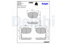 Sada brzdových destiček, kotoučová brzda DELPHI LP1073