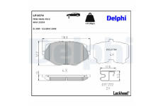 Sada brzdových destiček, kotoučová brzda DELPHI LP1074