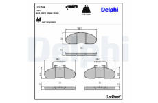 Sada brzdových destiček, kotoučová brzda DELPHI LP1096